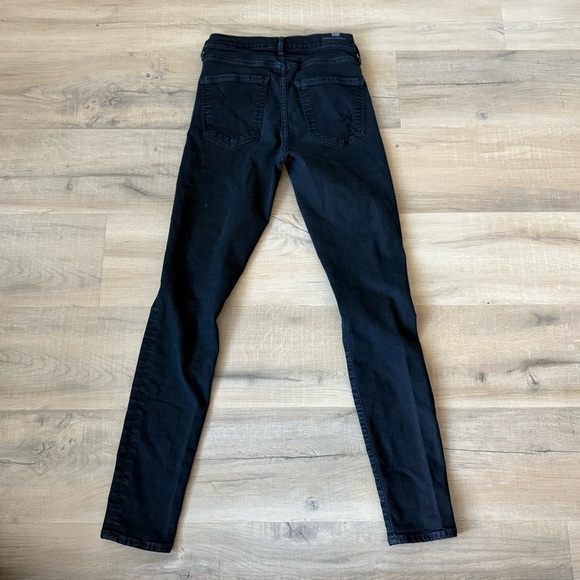 Citizens of Humanity black distressed high rise Rocket skinny jeans - size 26 - Picture 7 of 7